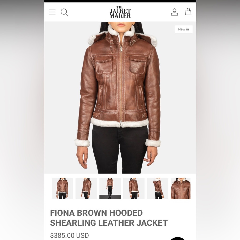 Fiona Brown Shearling Leather Jacket
